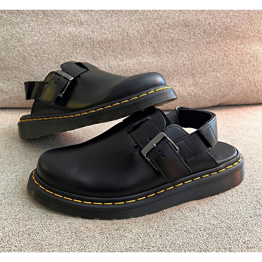 Dr. Martens Jorge II Black Leather Buckle Sandals Women US 8 - Men US 7
